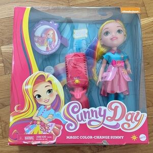 Nickelodeon Sunny Magic Color-Change Doll New with Brush Tool